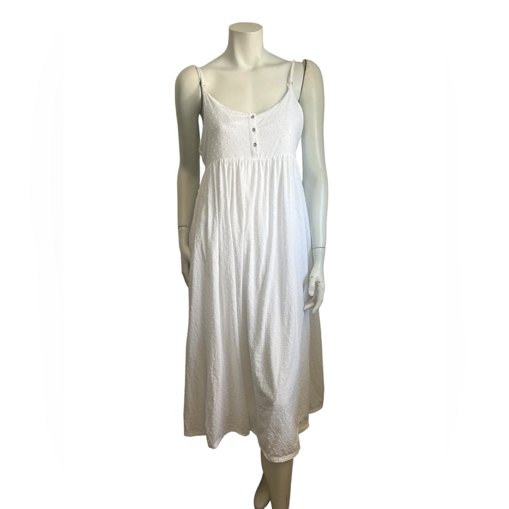SOME DAYS LOVIN Button Front Cotton Dress White Size Medium